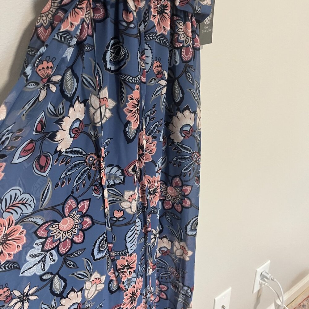 NWT Vince Camuto Size 2 Floral Halter Smocked Maxi Dress - Picture 7 of 10